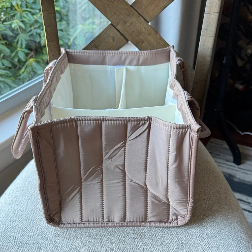 Foldable Storage Bin with Handles - Tan